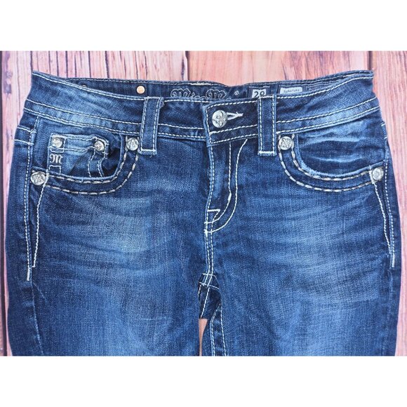 Miss Me Blinged Womens Signature Bootcut Jeans 28  (30 x 33) - Picture 6 of 11